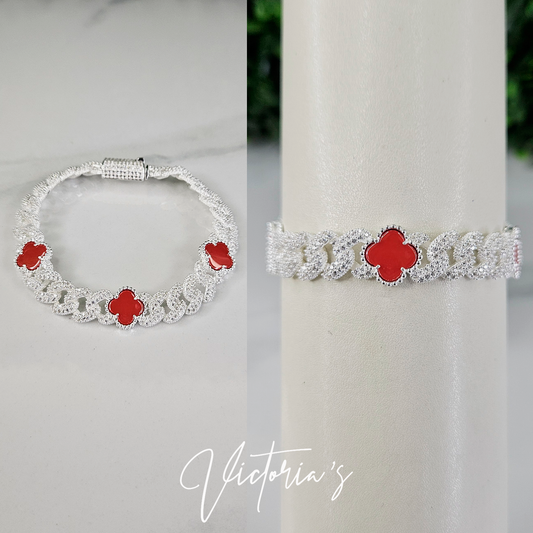 PULSERA VAN CLEEF ROJO TRIO