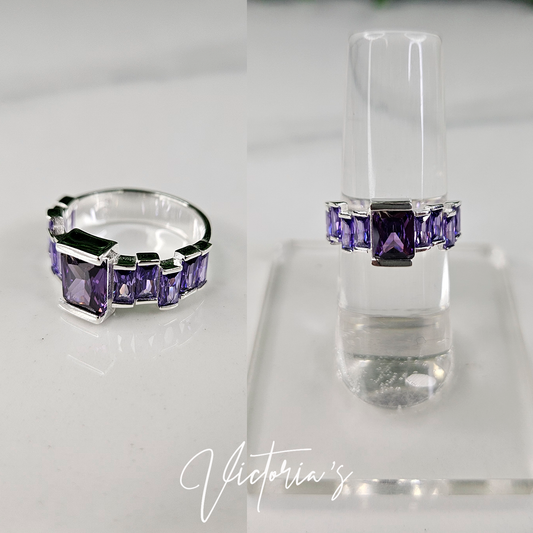 ANILLO BAGUETTE LILA
