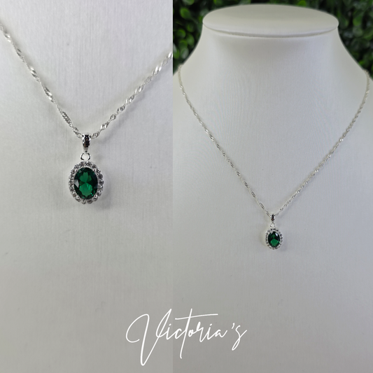CADENA OVAL VERDE