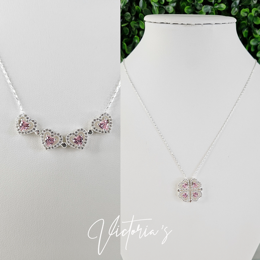 TREBOL DE CORAZONES ROSA