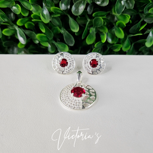 CONJUNTO REDONDO ROJO