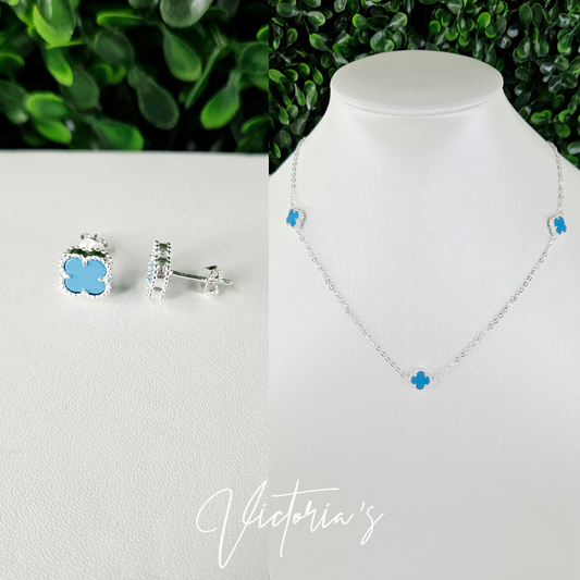 CONJUNTO DUO VAN CLEEF TURQUESA