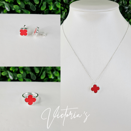 CONJUNTO VAN CLEEF ROJO